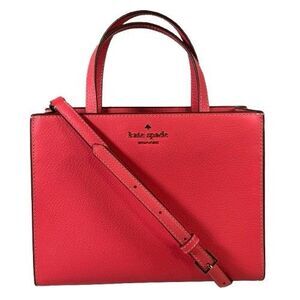 Kate Spade Azalea Pink Leather Crossbody Satchel Tote Shoulder Bag Purse